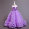 Meisjes Jurken Tiener Meisjes Piano Prestaties Baby Meisjes Verjaardagsfeestje Jurk Pailletten Elegante Jurken Knoop Avond Kostuum Vestidos 4 tot 12Y 230712