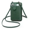 Bolsa tiracolo Hot Ins para telefone com estampa de avestruz Clutch tiracolo PU Python tiracolo carteiras para cartão de telefone para mulheres L230704