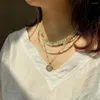 Gargantilla mujer cristal piedra collares conjunto moda amazonita limón Jade Boho colorido Natural cuarzo joyería regalos