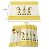 Placemats 4 stks Bee Festival Placemats Antislip Wasbare Leuke Kabouters Plaats Voor Keuken Eetkamer Woondecoratie