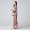 Ensemble de pyjamas en molleton de corail pour femmes