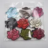 90pcs 9colors Rose Flower Embroidery Fabric Patches Applique Embossed Lace Motif242O