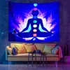 Tapestries Black Light Universe Flourescent Status Lion UV Reactive Blanket Wall Hanging Tapestry Home Room Decor R230710