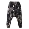 Mannen Broek Katoen En Linnen Mannen Plus Size Casual Baggy Hip Hop Joggers Streetwear Losse Drop Kruis Broek 2023