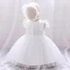 Girl's Dresses Baby Girl Dress Baptism Dresses For Girls 1st Year Birthday Party Wedding Baby Infant White Christening Princess Dress 230712