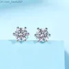 Charm NeeTim D Color 0.5 CT 100% Mosonite Female Earrings 925 Silver White Gold Plated Jewelry Pass Diamond Test Z230713