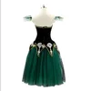 Stage Wear Velvet Black Green Gold Romantico Tutu di balletto Abito lungo per Raymonda Girls Ballerina Performance professionale Stage Cos2827