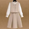 Robes de fille Robes d'école pour enfants pour filles Vêtements Adolescents Style preppy Costumes pour enfants Vêtements pour bébés Filles Vestidos 6 8 10 11 12 ansHKD230712