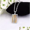 Pendentif Colliers Abacus Charm Collier - 18K Plaqué Or Acier Inoxydable Couple Bijoux Pour Hommes Femmes Drop Delivery Pendentifs Dhkyz