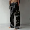 Pantaloni da uomo Primavera e autunno Gamba dritta Stampa 3D Coulisse elastica Tasca frontale Spiaggia Sport per il tempo libero Serie Alta qualità