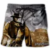 Mannen Shorts Phechion Mode Mannen/Vrouwen John Wayne 3D Print Casual Nieuwigheid Streetwear Mannen Losse Sporting L59