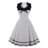 ملابس السباحة البولكا دوت النساء الرجعية فستان الإناث بلا أكمام 1950s 60s رداء خمر دبوس Up Rockabilly Party Dresses بالإضافة إلى حجم 4XL Vestidos