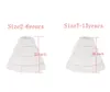 White Children kids Petticoat A-Line 3 Hoops One Layer Kids Crinoline Lace Trim Girl Dress Underskirt Elastic Waist