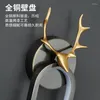 Wall Lamp Long All Copper Antlers Lights Luxury Bedroom Bedside Lamps Modern Living Room Background Lighting Decor Fixtures