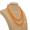 Halsband Örhängen Set Kvinnor Smycken Mode Personlig Design Guldpläterad Runt Hänge Armband Nigerianskt Bröllop