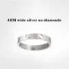 Anillos de acero inoxidable 18k oro blanco anillo de tornillo de amor clásico para hombre diseñador de joyas anillos de boda para mujer diseñador de moda diamante para mujer Anillo de pareja francés