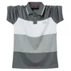 Men's TShirts Stripe Polo Shirt Men Big Size 6XL Short Sleeve Shirts Summer Breathable Color Contrast Cotton Tops Plus 5XL 230711