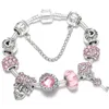 41 estilo romântico amor chave pingente pulseira com contas de cristal pulseiras para mulheres namorada jóias presente dropshipping l230704