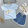 Kleidungssets Baby Jungen Mädchen Sommer Kleidung Set Säuglingskleidung Anzug Kinder Kurzarm Shorts 2 Stücke Kleinkind Anzug Kinder Sport Outfits 230711