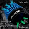 Universal High Flow Inlet Car Cold Air Intake Air Filter Cleaner Pipe Modified Scooter 4.5 " / 115mm Blue PQY-AIT45B