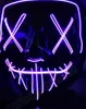 Маска Хэллоуина светодиодная вечеринка Смешная кровь призрак сияющая маска фестиваль косплей костюм Хэллоуин вечеринка светодиодные маски 197qh