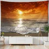 Arazzi Seascape Seawater Wall Hanging Tapestry Art Deco Coperta Tenda Hanging Home Bedroom Living Room Decor R230710