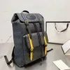 Top Luxurys Men And Women's Casual Style Backpacks Large Capacity Letter Printing Yellow Strap Solid Bag Computer Satchels