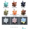 Charms Merkaba Stern Naturstein Anhänger für DIY Halskette Schmuck Meditation Chakra Reiki Heilung Energie Schutz Dekoration Dro Dhqdl