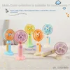 Ventilateurs électriques Dessin animé ventilateur de bureau rechargeable USB portable portable mini ventilateur bureau chambre bureau téléphone portable support table ventilateur