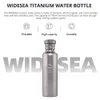 Bouteille d'eau Widesea Camping Titanium Cup Bouteille d'eau 750 ml Sport Bouilloire Running Motivation Outdoor Ultralight Randonnée Boisson Mug Cyclisme