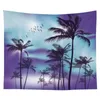 Tapisseries Tropical Tree feuilles tapisserie mur suspendu balas coucher de soleil paysage tapisseries yoga plage de serviette de serviette décor pour la maison