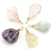 Charms Amethyst Citrine Raw Stone Pendant Rough Original Crystal Energy Chakra Pendants For Diy Jewelry Making Necklace Accessories