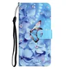 Capas de carteira de couro animal para iPhone 15 Plus Pro Max Samsung A15 A05 A05S A54 A04E A34 A24 4G M14 M54 S23 FE A25 5G Flor Leopardo Borboleta Suporte Flip Cover Bolsa