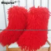 Boots 2023 Women Winter Snow Boots Outdoor Faux Wool Boots Luxury Furry Curly Fur Boots Woman Plush Warm Platform Shoes Large Size 46 T230712