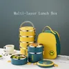 Other Dinnerware Multilayer Lunch Box Stainless Steel Insulated Bento Food Container Storage Portable Outdoor Picnic LeakProof School Tableware 230712