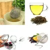 100PCS Teegeschirr Edelstahl Mesh Tee Ball Ei Sieb Kugel Locking Spice Tee Filter Filtration Kräuter Ball Tasse Trinken werkzeuge