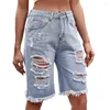 Shorts pour femmes femmes été bouton fermeture éclair pantalon patte de boutonnage Type droit décontracté Baggy Denim dame femme Streetwear