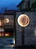 Lampada da parete moderna a LED per esterni impermeabile villa giardino paesaggio esterno luna cortile balcone luci a mezzaluna