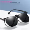 Hommes mode Clip sur lunettes de soleil polarisées lentille femmes pilote Flash miroir lentille soleil Clips lunettes couverture Vision nocturne lunettes UV400