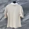 Casual damespoloshirt Zomer designer-t-shirt met korte mouwen Saturn-borduursel-pullover T-shirt van puur katoen losse polo's