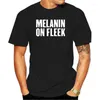 Мужские рубашки T Melanin на Fleek Pritting Print футболка женские сексуальные топы модные повседневные женские хлопковые хлопок смешной графическая тройка Tumblr