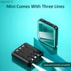 20000mAh Mini Power Bank Charger Digital Display Powerbank Built in 3 Cables Portable Outdoor Battery with Dual LED Powerbank L230712
