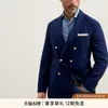 Costumes pour hommes sur mesure sur mesure affaires formel mariage Ware veste manteau clair bleu marine laine lin printemps été