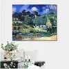 Fine Art canvas schilderij huizen met rieten daken Cordeville handgemaakte Vincent van Gogh reproductie artwork Home decor