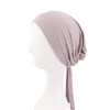 Muslim Turban Cap Inner Under Scarf Hat for Women Islamic Turbans Hijab Cap with Tie Bonnet India Hat Headwrap Turbante Mujer