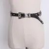 Cinture da donna Runway Fashion Catena in metallo Fasce da smoking in vera pelle Abito femminile Corsetti Cintura Decorazione Cintura larga TB1227