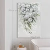 Dipinto a mano Artista da parete di grandi dimensioni Decorazione per la casa Fiore bianco come la neve Albero Coltello spesso Pittura a olio Tela senza cornice L230704