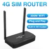 Enrutadores Enrutador inalámbrico Módem 4g Wifi Tarjeta Sim 300Mbps EM13S Módulo LAN WAN 4GHz 2 4GHz Red de antena para oficina en casa 230712