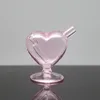 New Hookah Glass Bong Pipe Hookah Super Thick Girly Cute Heart-shaped Glass Smoking Pipe Water Bong Accessories