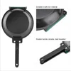 Pans Double Sided Pancake Pan Frying Pot Nonstick Cookware for Kitchen Omelet Steak Ham Stove Utensils Cooking 230711